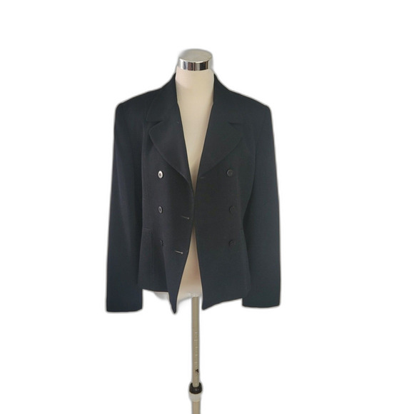 Jones New York Double Breasted Black Blazer Size 8 - Picture 6 of 11